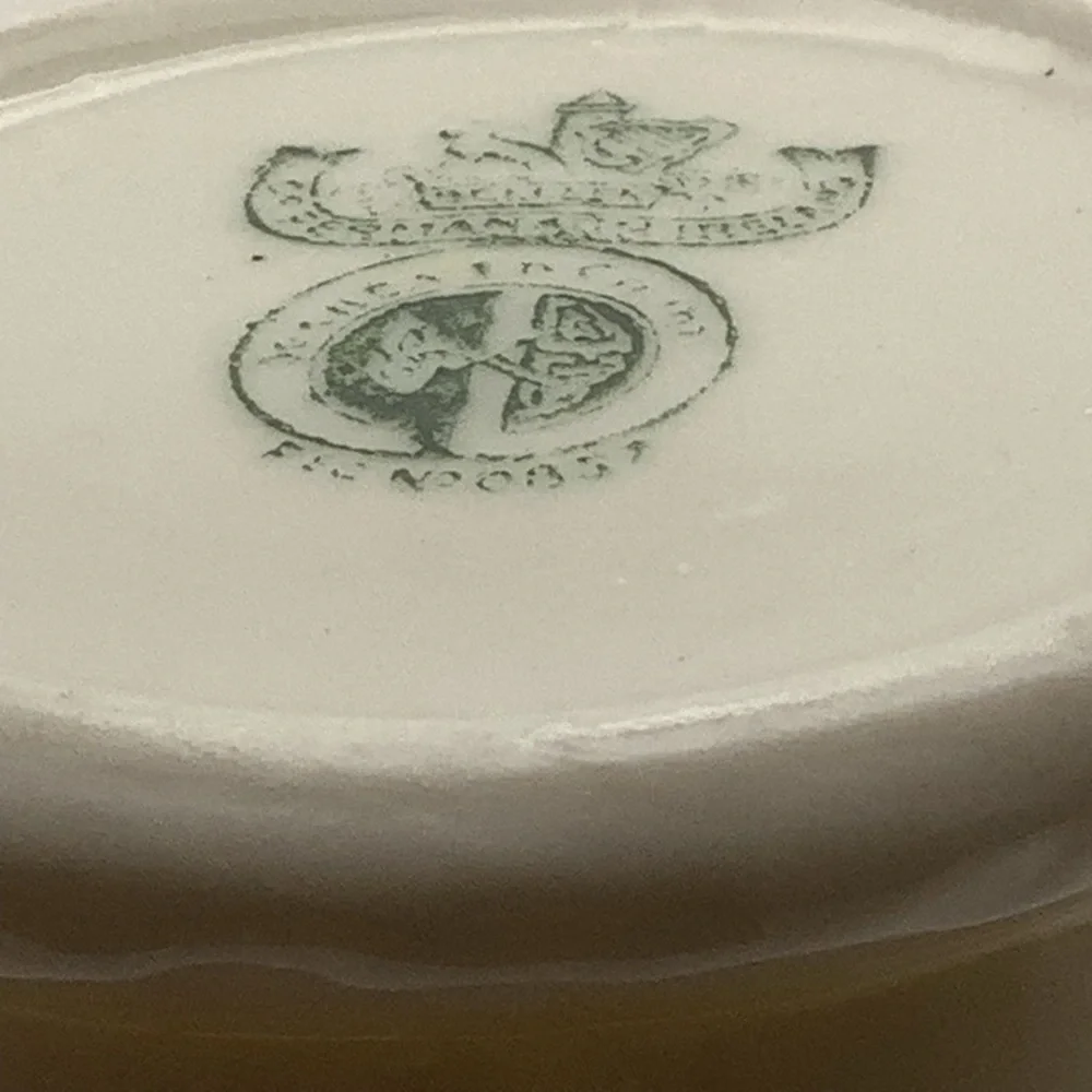 Vintage Belleek Ireland Yellow Ribbon Vase